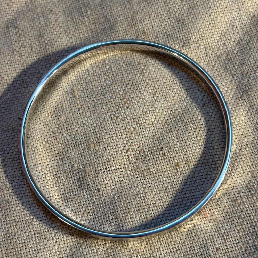 Monet Silver-Tone Circular Bangle - image 5